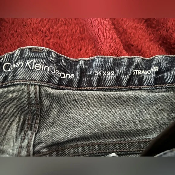 Calvin Klein Mens Straight Leg Jeans 36x32 - Picture 2 of 4